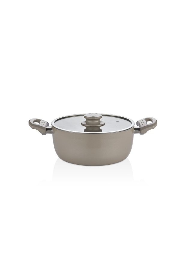 Soft Seramik Bej Tencere 24 Cm - 1