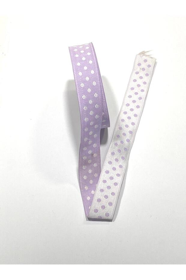 Polka Dot Double Sided Woven Ribbon / 10 Yards / 20 mm Magenta