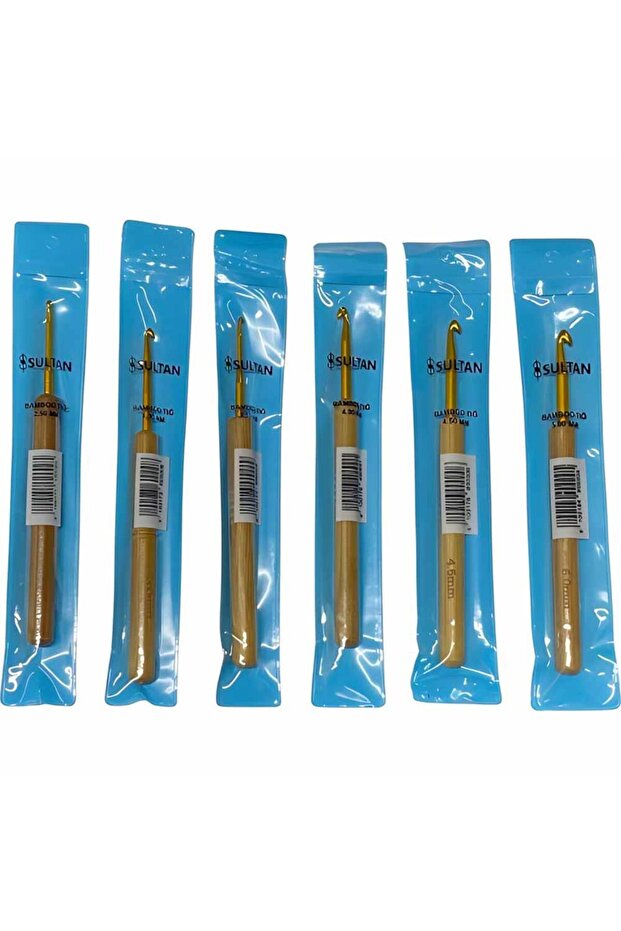 6 Adet Bambu Örgü Tığı Seti - 1