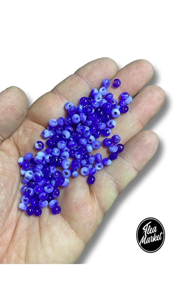 Pearl Purple - Purple Acrylic Sand Beads - ( 25 gr - Average 350 Pieces )
