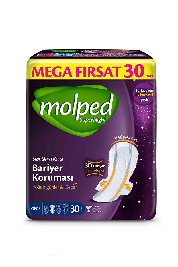 SüperNight Gece Mega Ped 30 Adet - 1