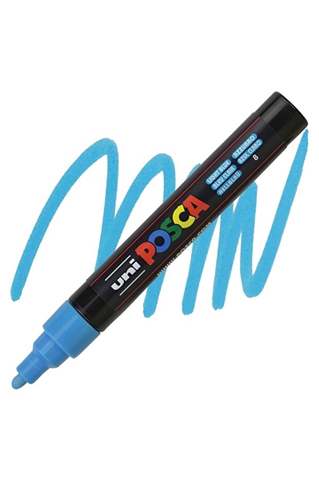 علامة الملصقات POSCA PC-5M 1.8-2.5 أزرق فاتح