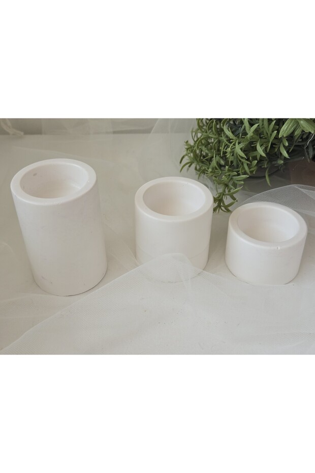 Üçlü Silindir Mumluk - 1