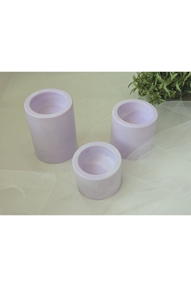 Üçlü Silindir Mumluk - 4