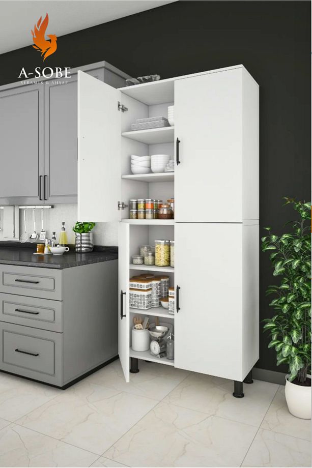A‑SOBE Seramik & Ahşap – Çok Amaçlı Dolap 70 cm – Mutfak, Banyo, Kiler Dolabı - 1