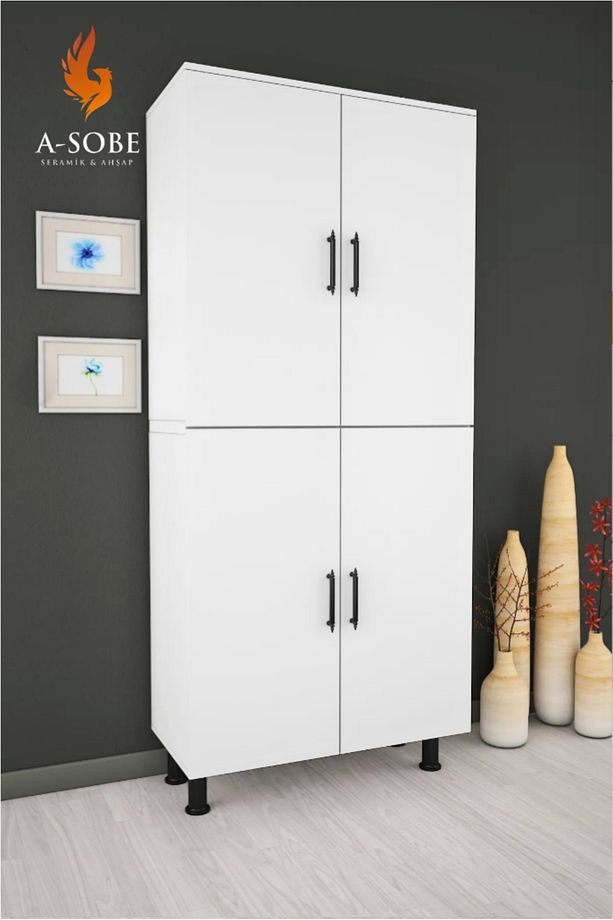 A‑SOBE Seramik & Ahşap Çok Amaçlı Dolap 70 Cm – Çekmeceli Mutfak Dolabı - 2