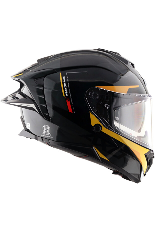 Brutale Kryptic Kask Black Yellow - Pinlock Dahil - 2