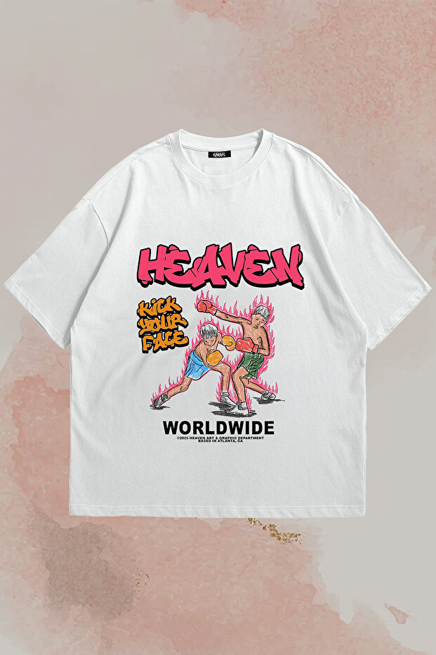 Kick Boxing Kids Printed Unisex Oversized T-Shirt