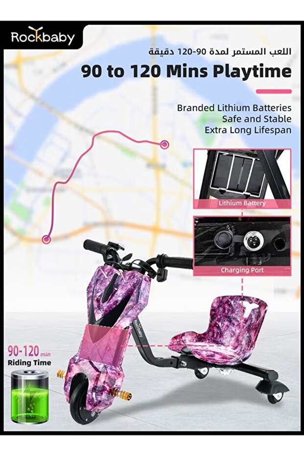 ميني 36 فولت عالي الطاقة 360 درجة للأطفال - 2