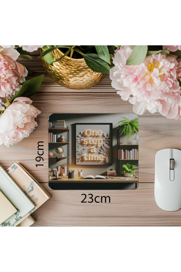 لوحة ماوس مستوحاة من خطوة إلى خطوة 19 × 23 سم 2 مم مستطيلة مطبوعة مستوردة - 1