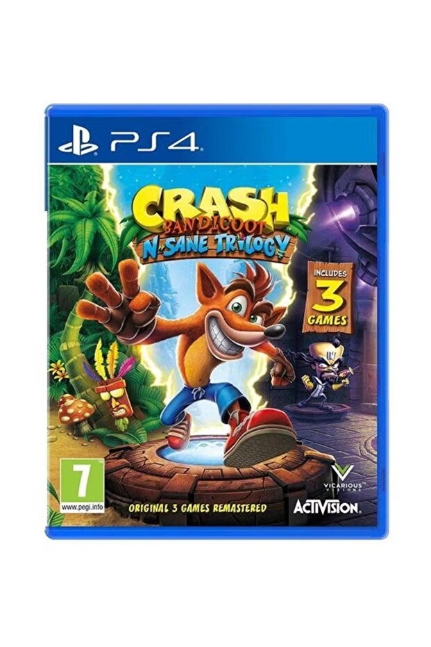 Crash Bandicoot N. Sane Trilogy (النسخة الدولية) - تجميع ألعاب المنصات على PS4