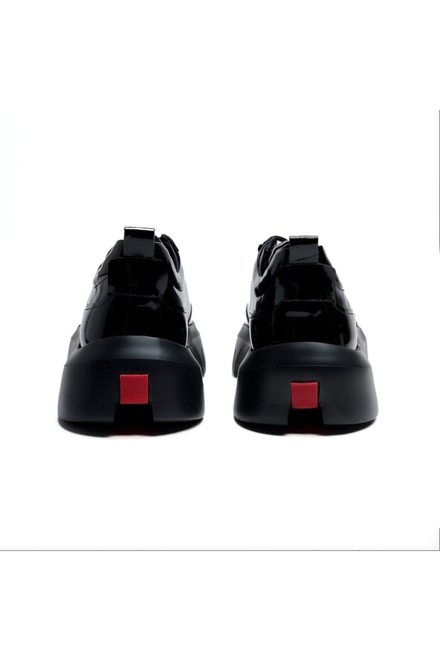 Yüksek Taban Hakiki Deri Erkek Sneaker - 4