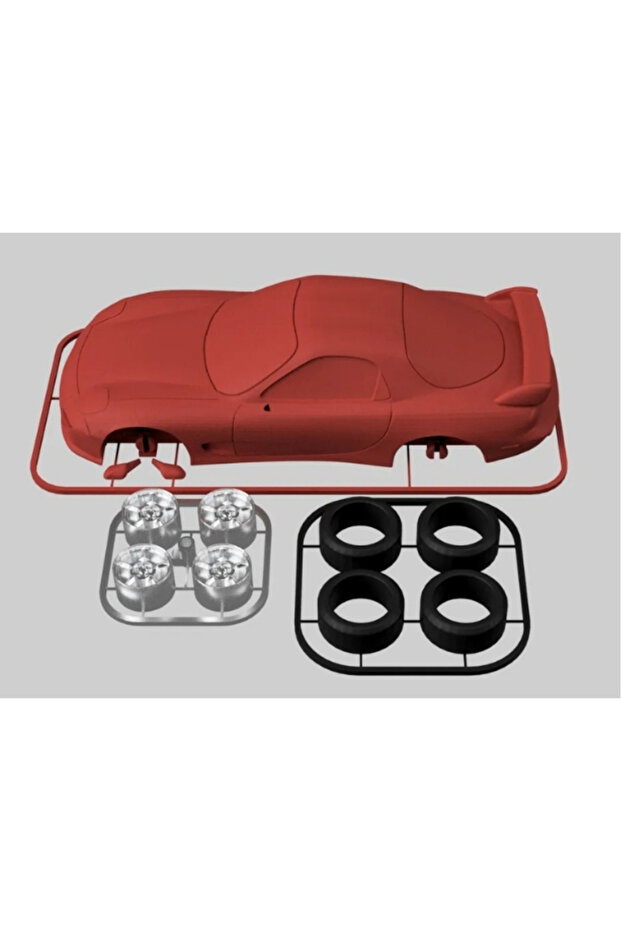 Mazda RX7 1:24 Ölçekli Kendin Birleştir Model - 5