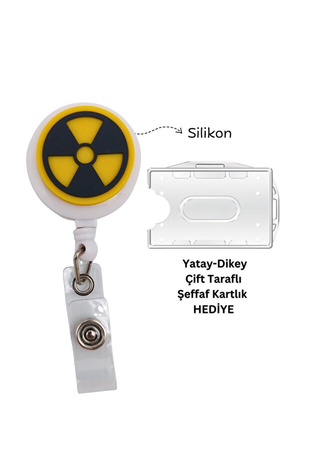 Radiology Logo Silicone Yoyo Name Badge Holder Horizontal Vertical Card Protector