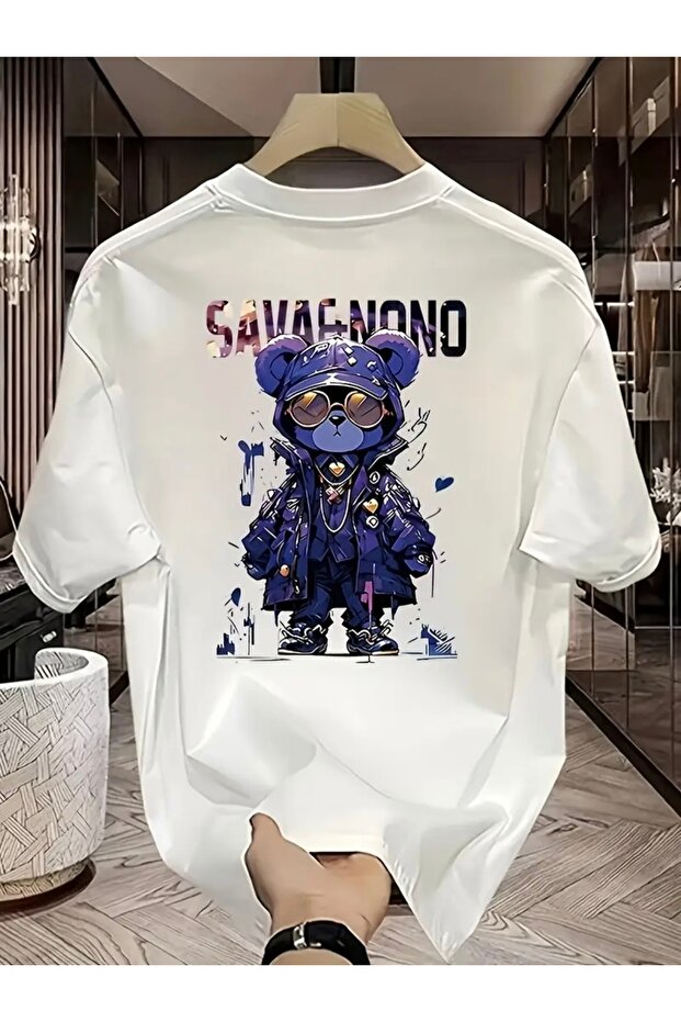 Savage Nano Printed Oversize Crew Neck T-Shirt