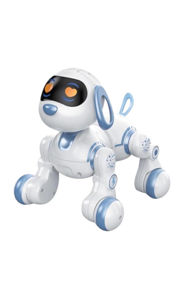 Oyuncak Kumandalı Led Emoji İnteraktif Akıllı Mavi Robot Köpek 91837 - 3