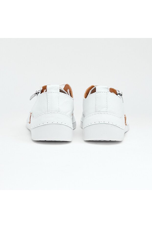 Günlük Hakiki Deri Kadın Sneaker - 5
