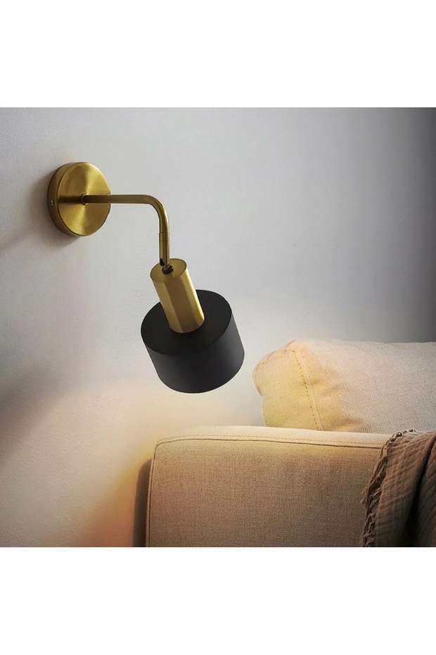 Mylights Antique Gold Black Wall Sconce with E27 Lampholder Modern Retro Style Metal Head Plated