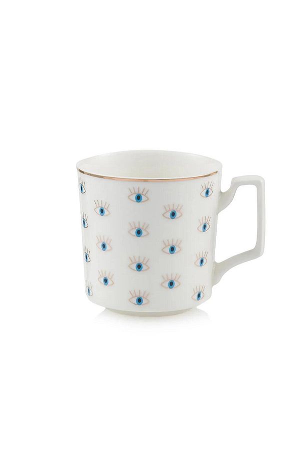 LCW HOME Karişik Göz Baskılı Porselen Kupa 360 ml (W5) - 4