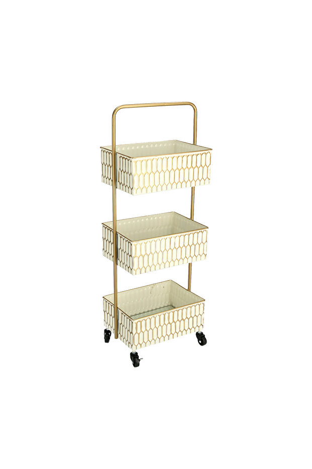 3Tiered Metal Square Serving Trolley - 2