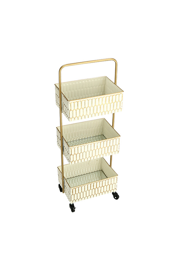 3Tiered Metal Square Serving Trolley - 4
