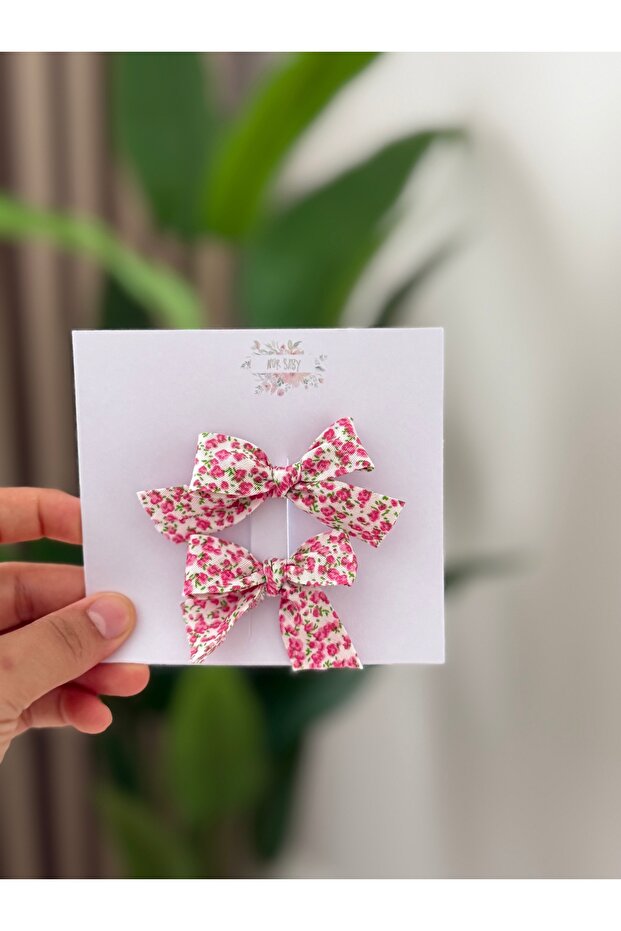 مجموعة مشبك فيونكة صغيرة بنمط زهرة - 4