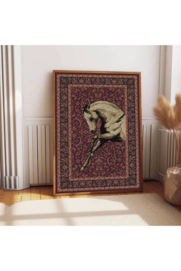 One Piece Salon Office Decor Painting Horses and Carpets Vrynt