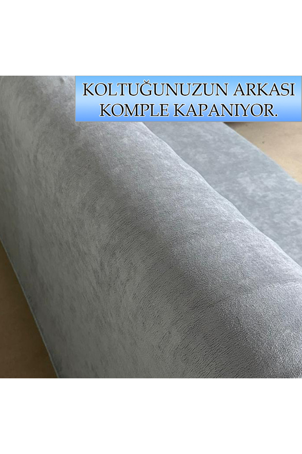 SÜET ŞÖNİL KUMAŞ ÇİFT KİŞİLİK KOMPLE GİYDİRME 2'Lİ KANEPE, BOHEM, vb MODEL KOLTUK KILIFI - 5