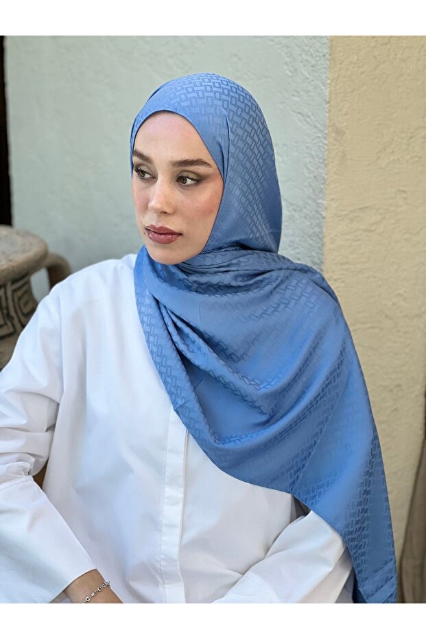 شال بنمط الطوب من سلسلة جاكار الحريري