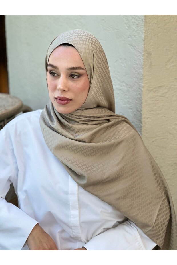 شال بنمط الطوب من سلسلة جاكار الحريري