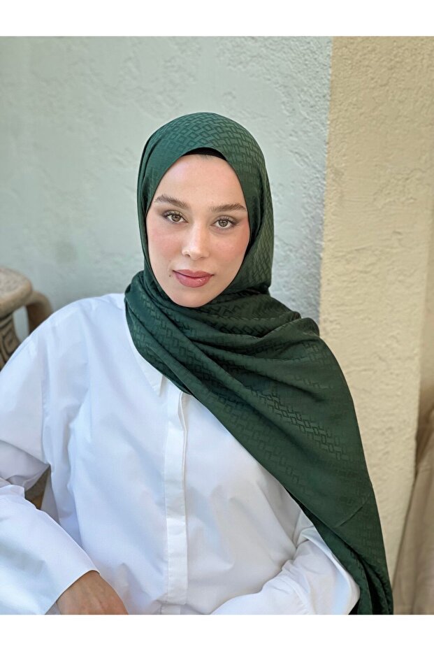 شال بنمط الطوب من سلسلة جاكار الحريري