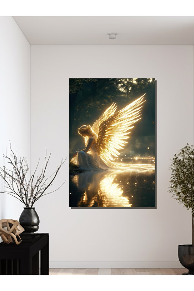 MELEK KANATLI KIZ KANVAS TABLO - 4