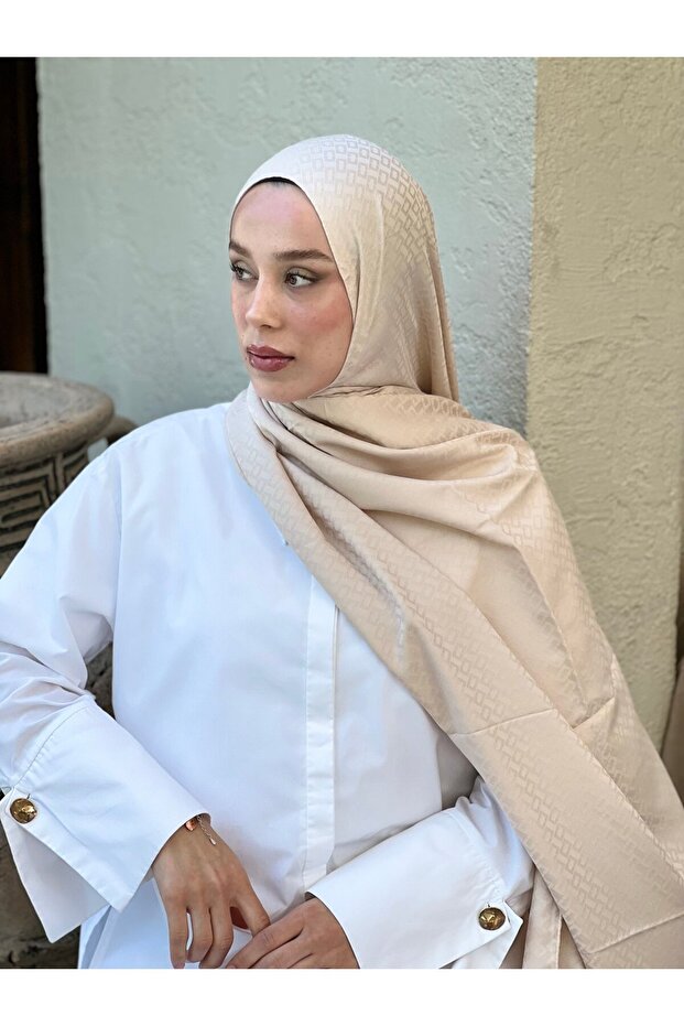 شال بنمط الطوب من سلسلة جاكار الحريري