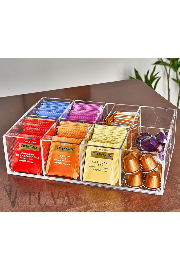 Tuva - 8 Compartment Multi-Purpose Organizer Storage Container | Kitchen Cafe Restaurant Dining