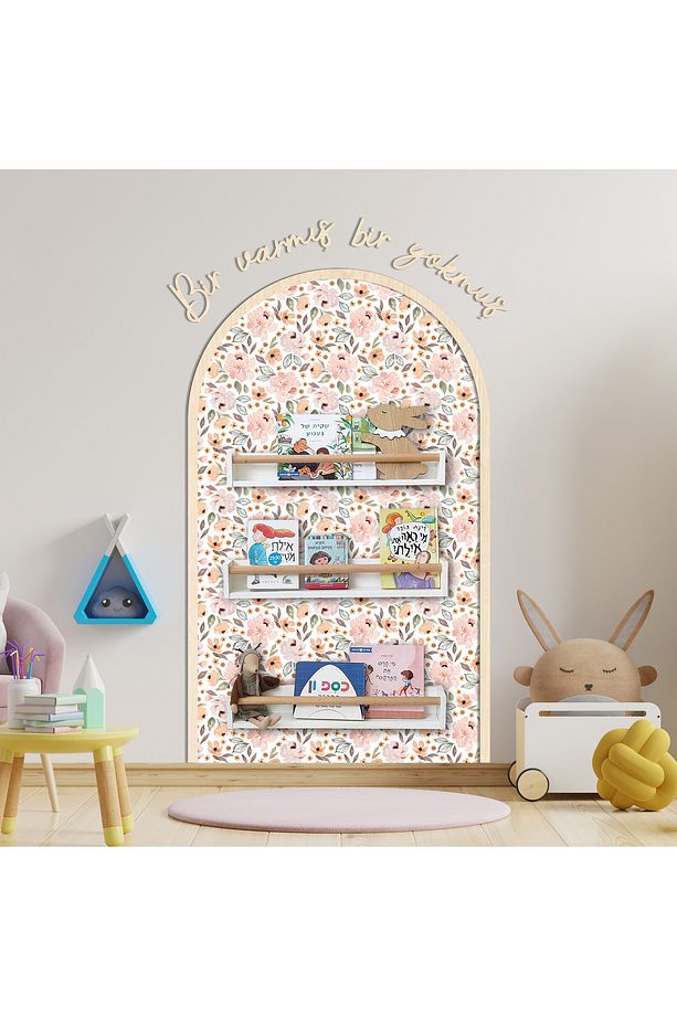 Bir Varmış Bir Yokmuş Çocuk Odası Duvar Dekoru – Yapışkanlı Ahşap Çerçeve & Sticker Set - 1