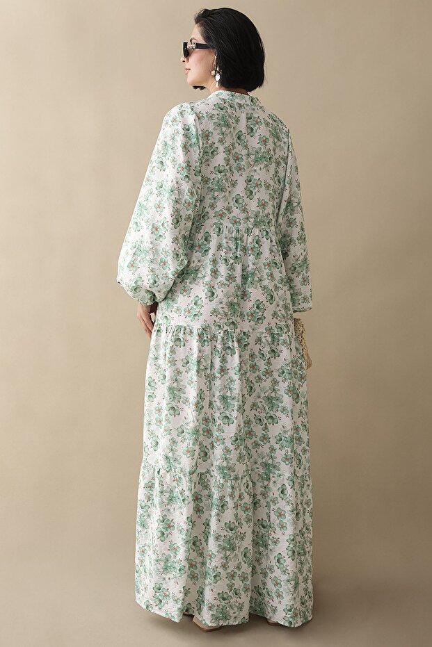 Frezya Yeşil Mango Elbise - 6