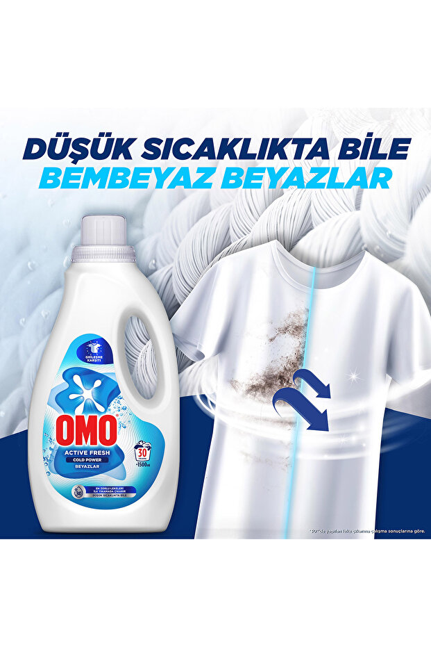 Active Fresh Cold Power Beyazlar İçin Sıvı Deterjan 1500 ml x2 - 4