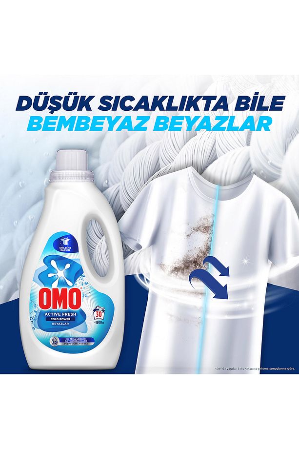 Active Fresh Cold Power Beyazlar İçin Sıvı Deterjan 1500 ml x1 - 4