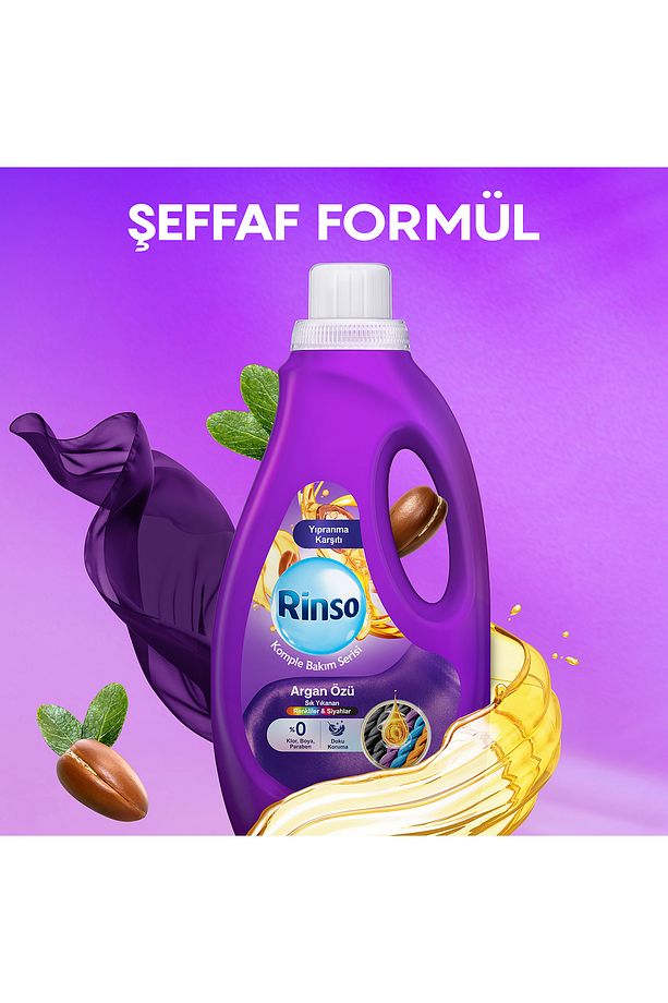Sıvı Çamaşır Deterjanı Komple Bakım Serisi Argan Özü Renkliler ve Siyahlar İçin 1.5 L x2 - 6