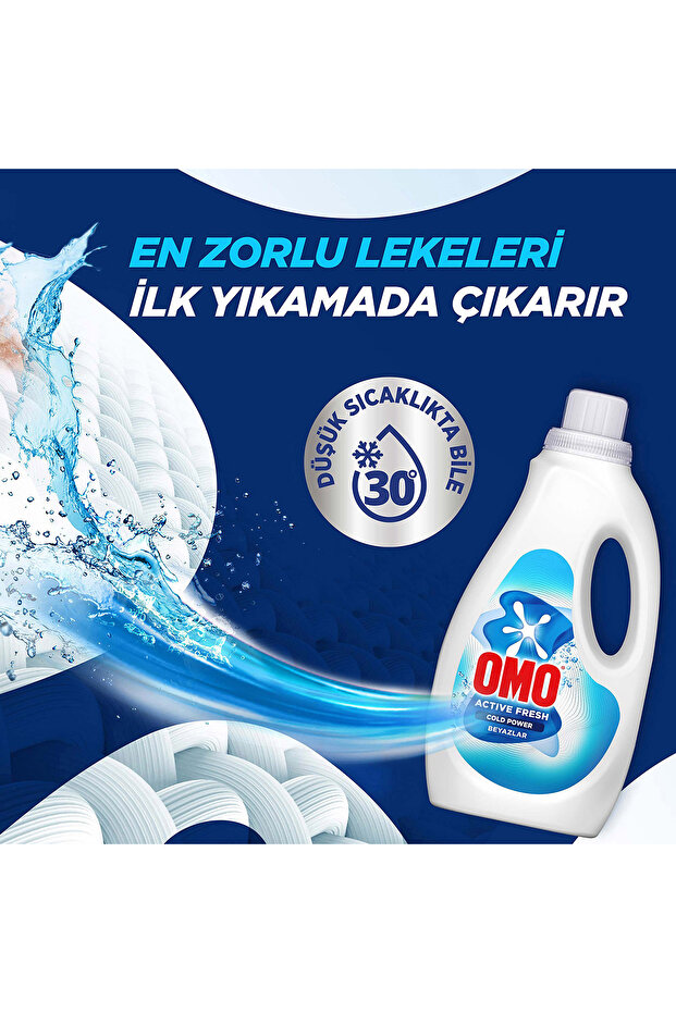 Active Fresh Cold Power Beyazlar İçin Sıvı Deterjan 1500 ml x2 - 3