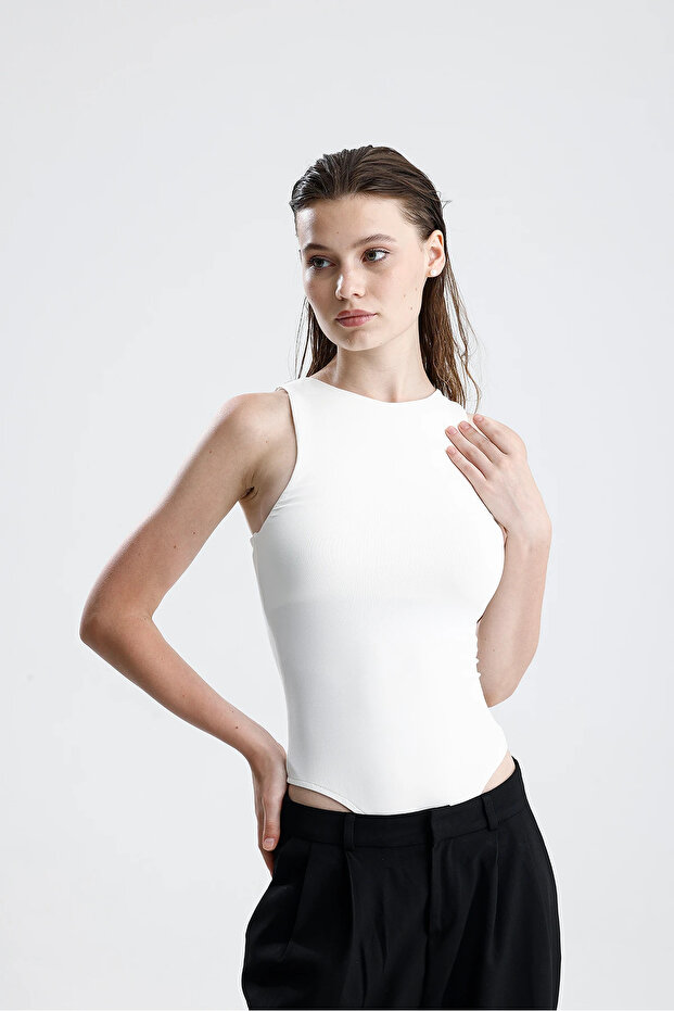 Kadın Basic Bodysuit - 1