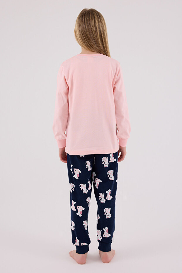 Devojčin roze pidžama set - 5