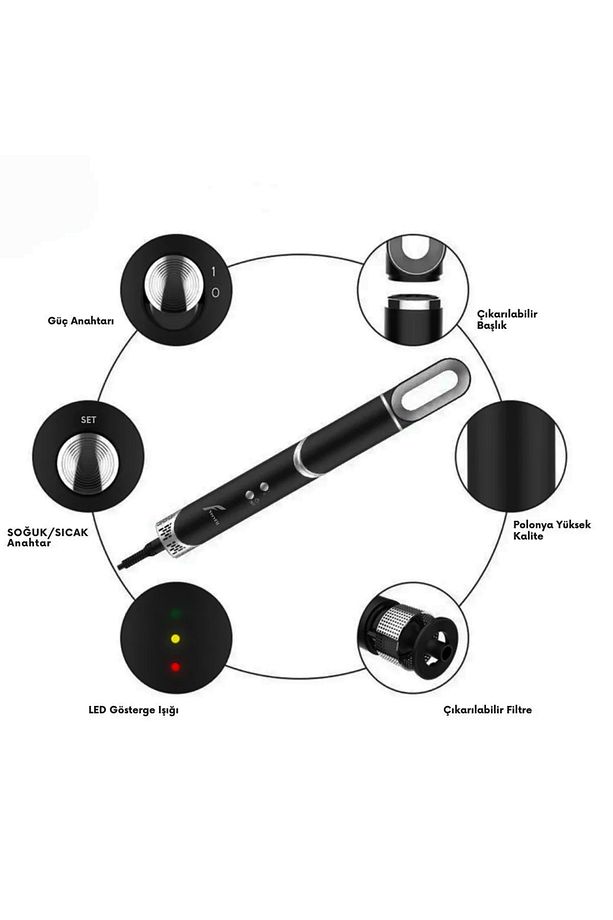 11 Başlık Multi Styler Hava Üflemeli Saç Şekillendirme Kurutma Çok Fonksiyonlu Ultra Set - 8