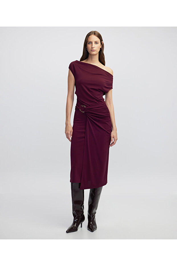 Metal tokalı örme elbise - 2