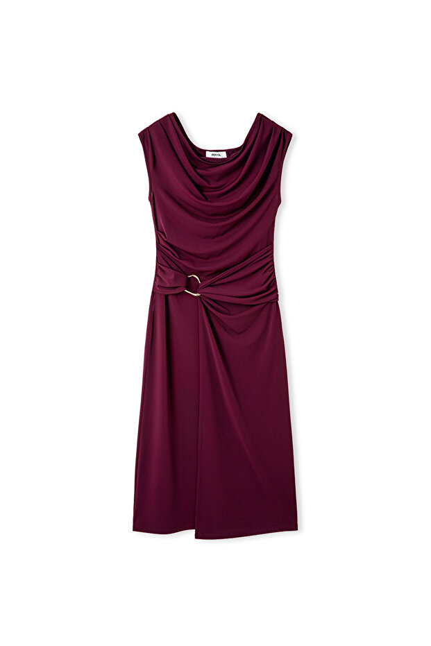 Metal tokalı örme elbise - 3