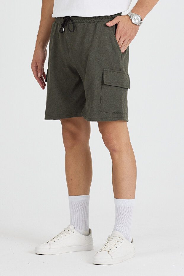 Unisex Kargo Cepli Fit Şort - 4