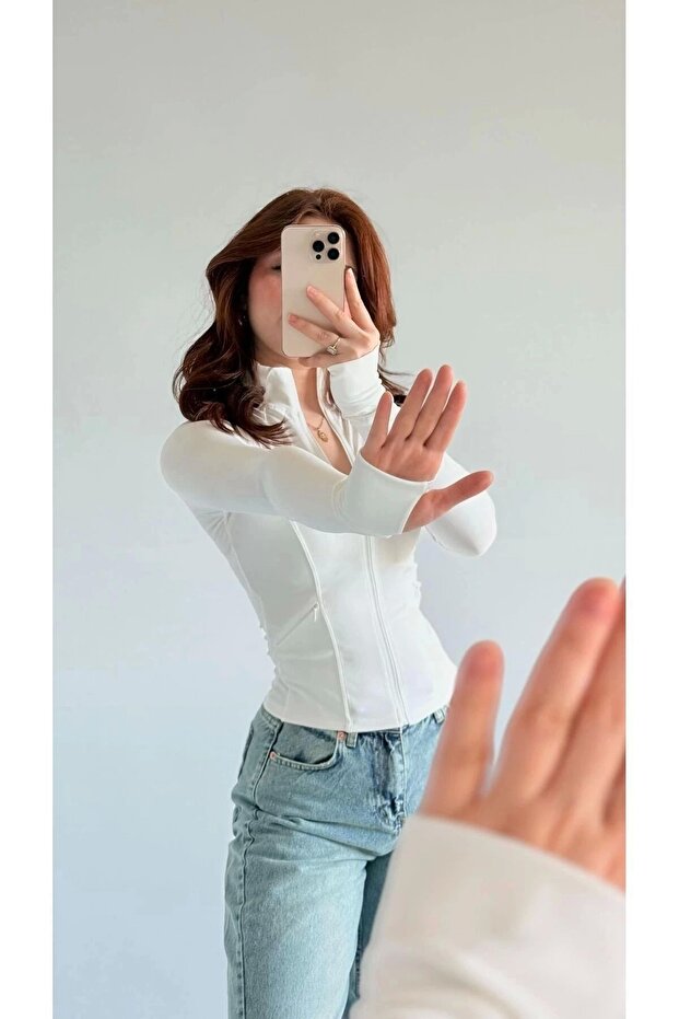 بلوزة روفر الأساسية ذات المقاس النحيف والسوستة - 2