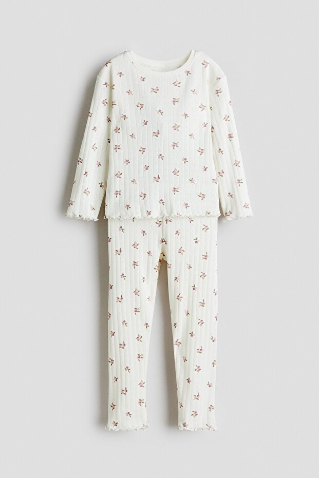 Ribanalı ve Pamuklu Pijama Takımı - 1