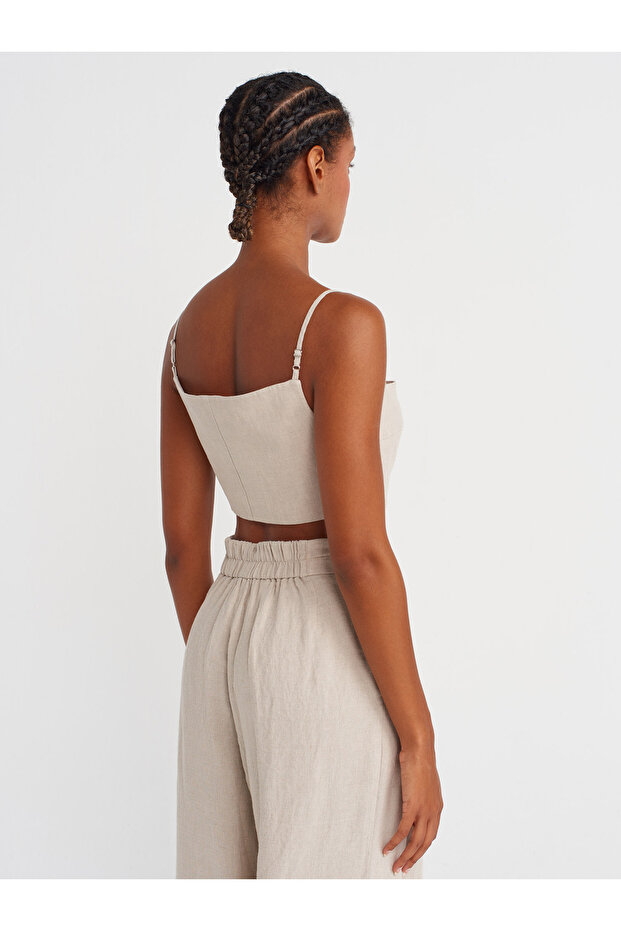 60598 توب قصير بأزرار - حجر - 2