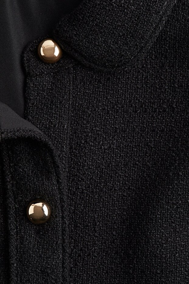 Yakalı Bukle Elbise - 2